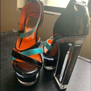 High Heeled Strappy Platform Sandal